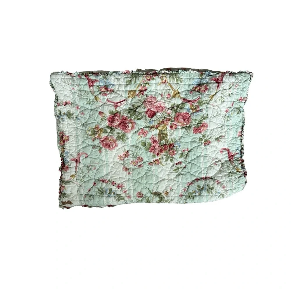 Traditions‎ pamela Klein shabby floral quilt chic shams 17x25